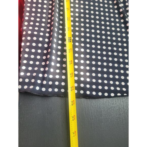 Y2k IZ Byer Polka Dot Babydoll Halter Mock Neck Top Size L Black Preppy Coquette - Picture 6 of 7
